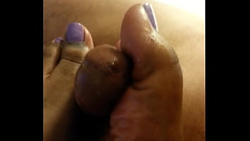 Ebony Milf Footjob