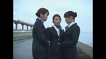 Japanese Airline Stewardesses Kissing