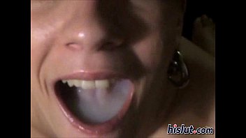 Blow job with cum swallow