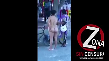 Naked street fight