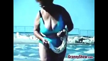 Granny beach nude