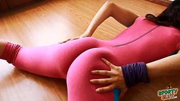 Naked yoga butt