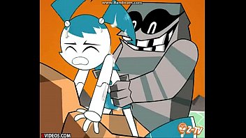 Robot girl cartoon