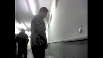 Gay urinal jerk