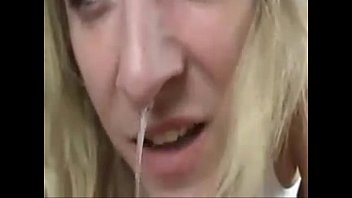 Cum out nose