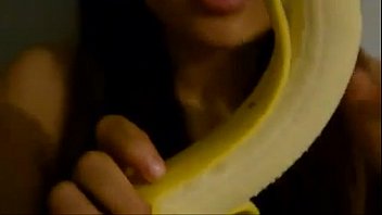 Sucking banana
