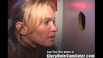 Gloryhole wife creampie