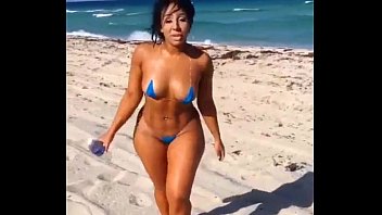Big boobs bikini beach