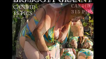 Big boobs granny beach