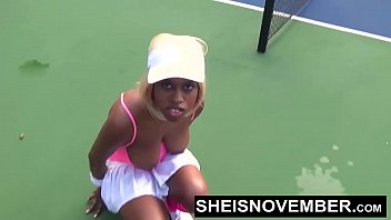 Nude tennis players