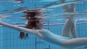 Girl drowning underwater