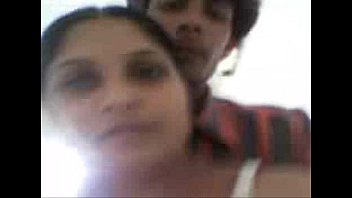 Indian aunty with school boy