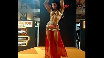 Nude belly dancer