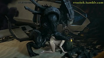 Alien popping out of stomach gif