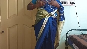 Kannada real saree removal