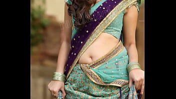 Indian aunty navel show