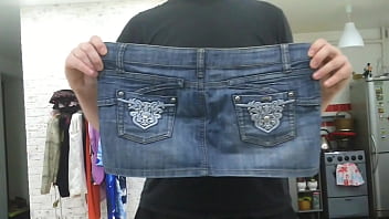 Mini saia jeans