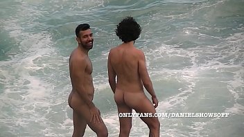 Naked gay at beach