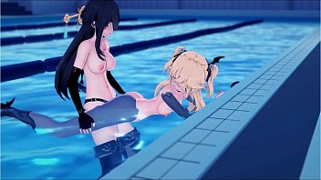 Hentai in a pool