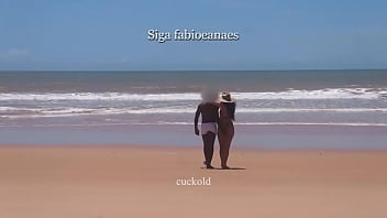 Esposa na praia