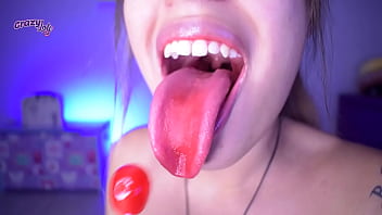Sucking lollipop