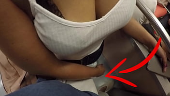 Boobs touch in train