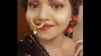 Actress in transparent saree