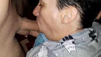 Grandma swallowing cum
