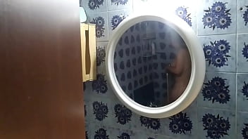 Spying on sister in shower