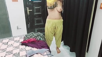 Indian girl changing clothes