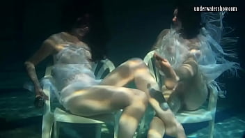 Female nude swimming