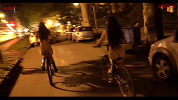 Naked girls riding bikes