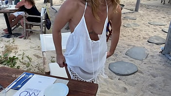 Beach wife topless