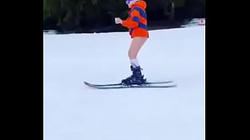 Nude skiing