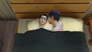 Charlie and his stepmom share the same bed in a hotel during a trip 5 min 1080p