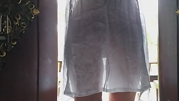 Transparent wet dress