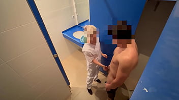 Toilet room sex video