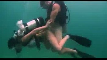 Naked scuba dive