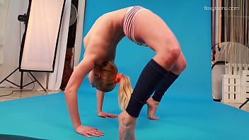 Two girls gymnastics nude