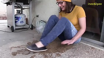 Leaking in jeans omorashi video