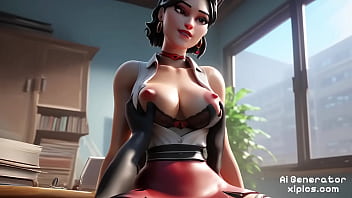 Solo girl masturbates while watching fortnite porn compilation