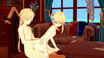 Aether and Lumine Hard Sex Lumine and Keqing and Aether intense sex  – Genshin Impact Hentai