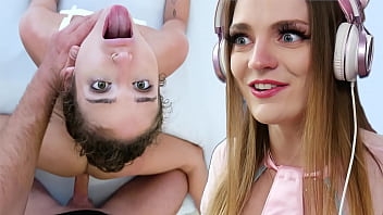 White girl reacts to porn porn